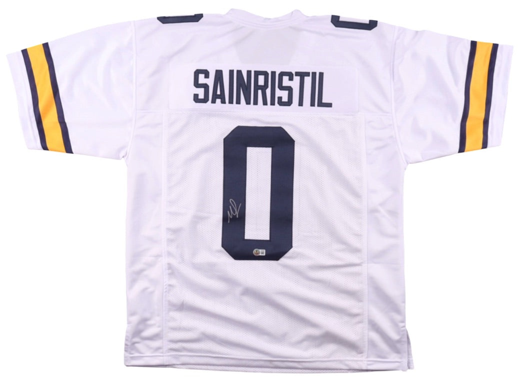 Mike Sainristil Autographed Football Jersey