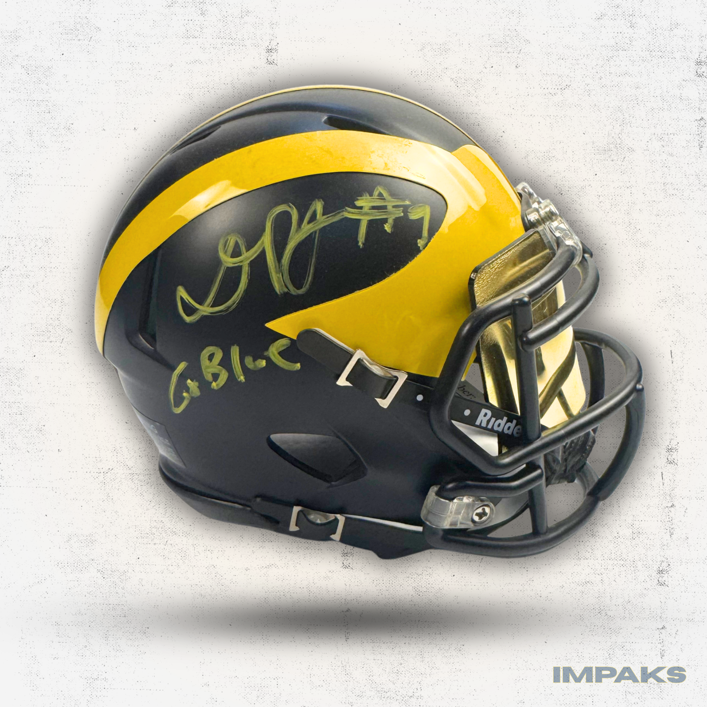 Donovan Peoples-Jones Autographed Mini Helmet - Michigan Wolverines