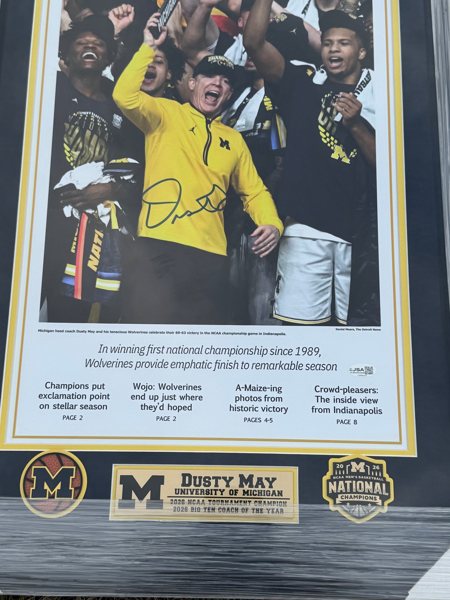 Dusty May Custom Framed Natty Autographed Photo