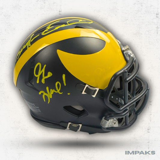 Braylon Edwards Autographed & Inscribed Mini Helmet