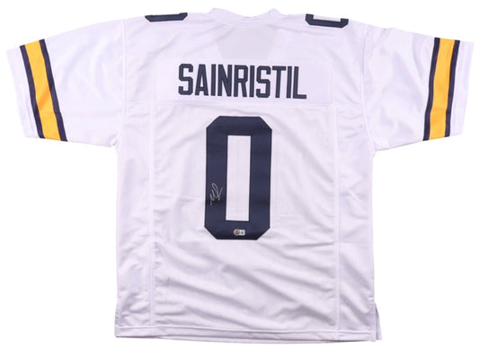 Mike Sainristil Autographed Football Jersey