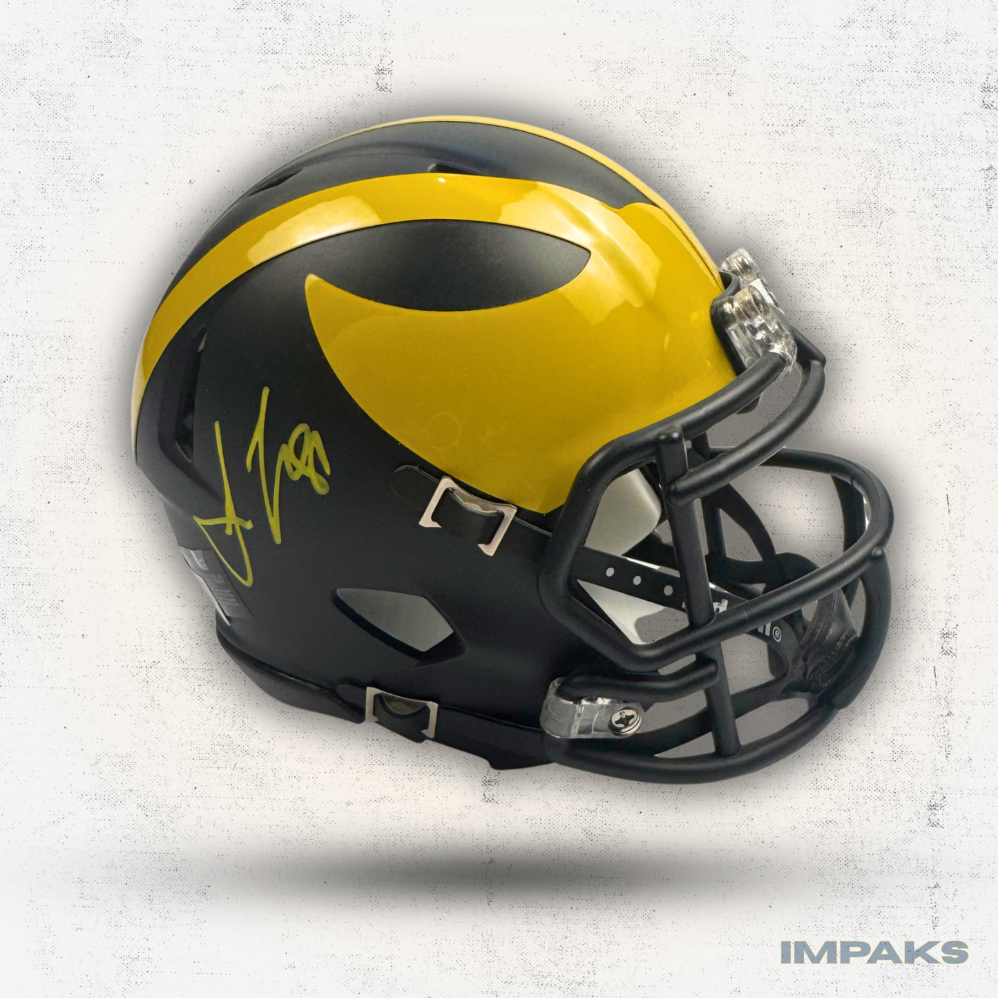 Amani Toomer Autographed Mini Helmet - Michigan Wolverines