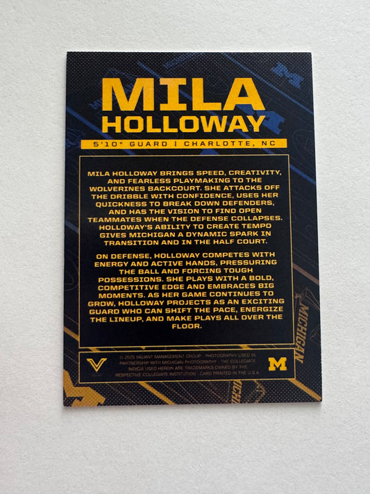 Mila Holloway 'Blue Out'  /100 Valiant Trading Card