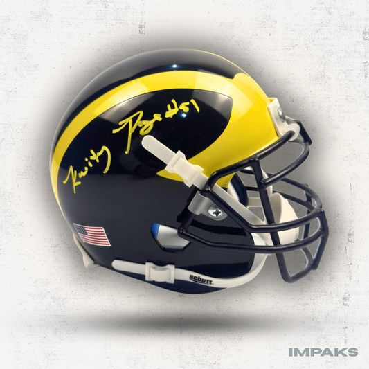Kwity Paye Autographed Mini Helmet - Michigan Wolverines
