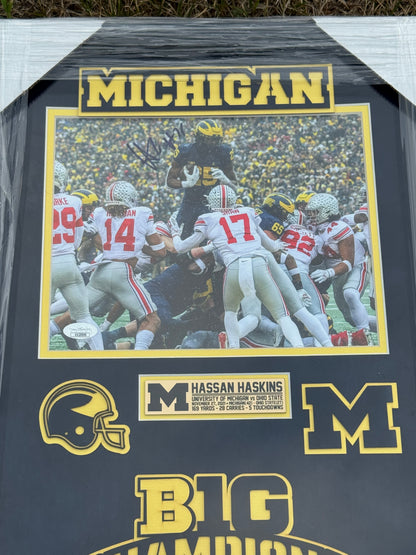 Hassan Haskins Custom Framed Autographed Photo