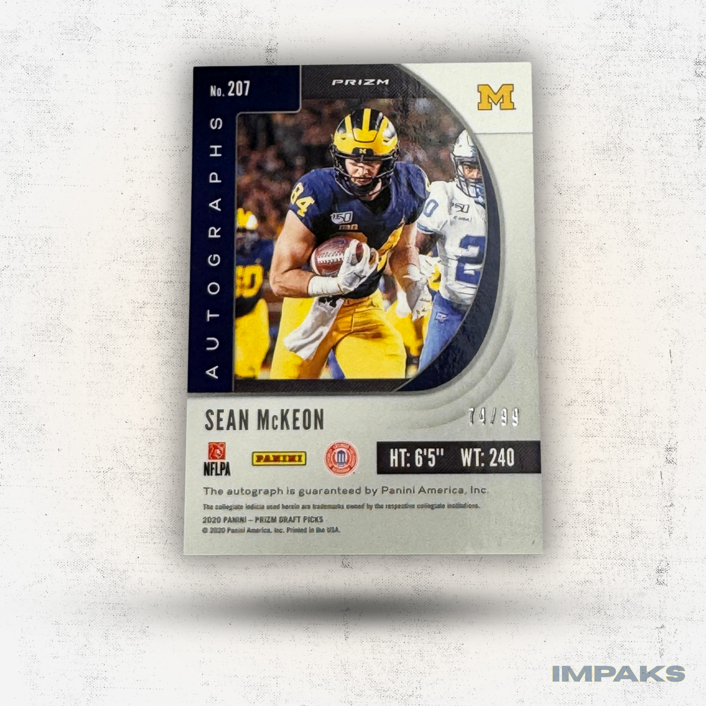 Sean McKeon Autographed Prizm RC