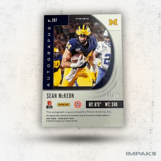 Sean McKeon Autographed Prizm RC