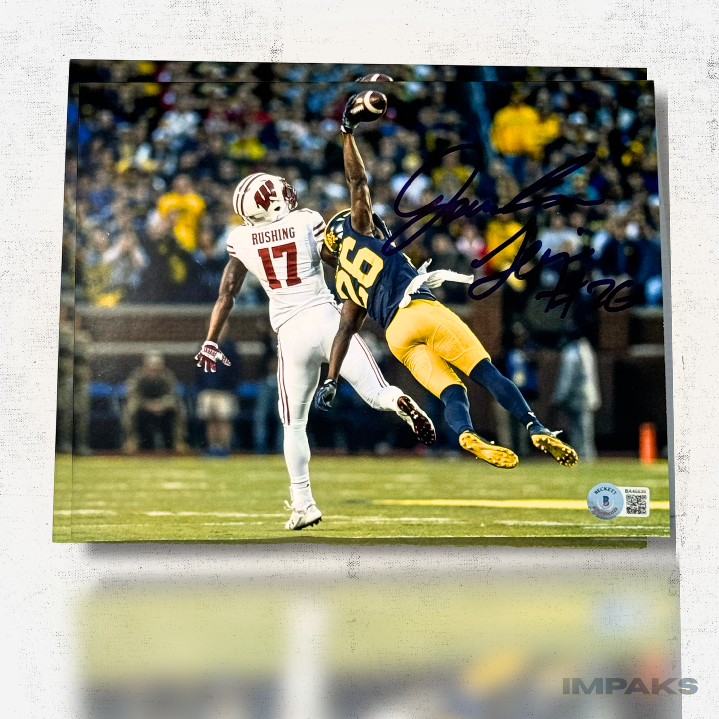 Jourdan Lewis Autographed 8x10 Photo - Michigan Wolverines