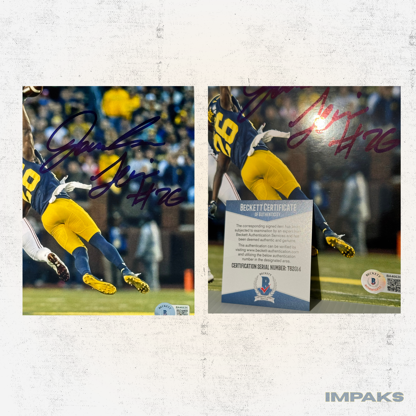 Jourdan Lewis Autographed 8x10 Photo - Michigan Wolverines