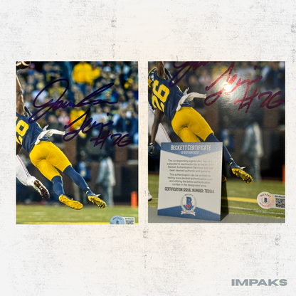 Jourdan Lewis Autographed 8x10 Photo - Michigan Wolverines
