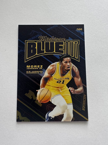 Morez Johnson Jr Valiant 'Blue Out' /100 Trading Card