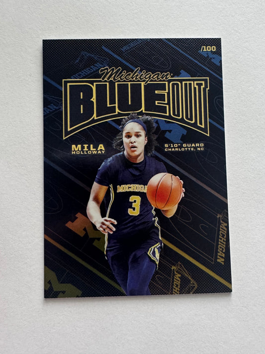 Mila Holloway 'Blue Out'  /100 Valiant Trading Card