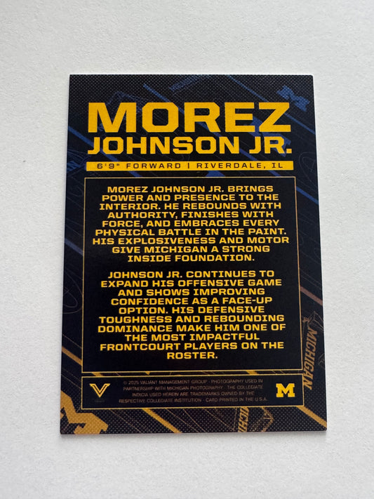 Morez Johnson Jr Valiant 'Blue Out' /100 Trading Card