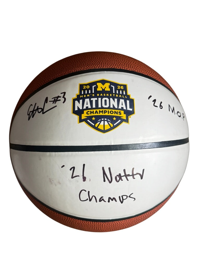 Elliot Cadeau Autographed & Inscribed Basketball