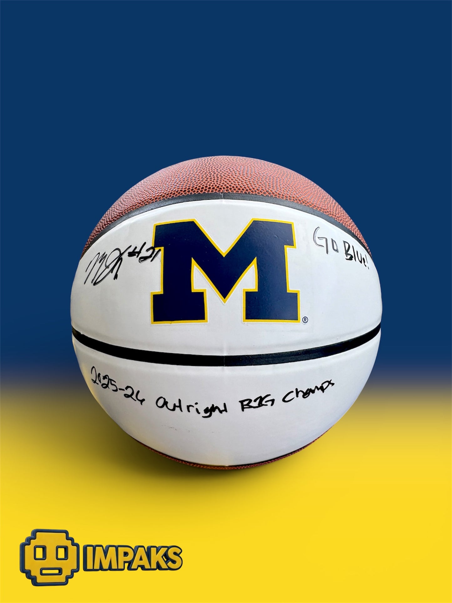 Morez Johnson JR Autographed Basketball