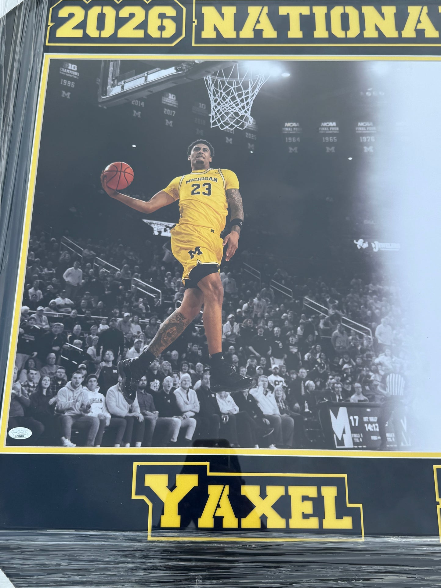 Yaxel Lendeborg Custom Framed Autographed Photo