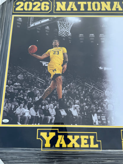 Yaxel Lendeborg Custom Framed Autographed Photo