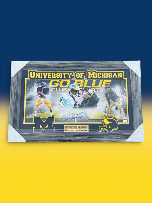Jim Harbaugh Custom Framed Autographed Photo