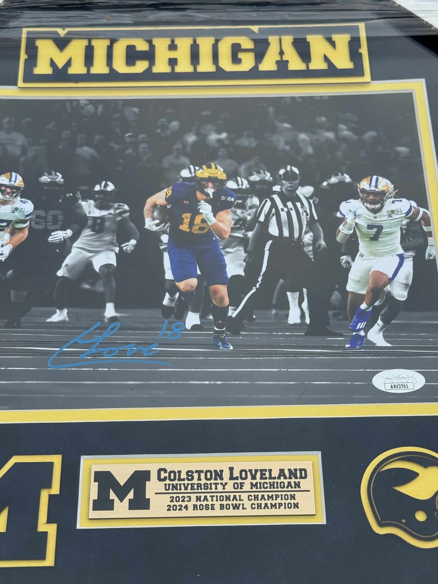 Colston Loveland Custom Framed Autographed Photo