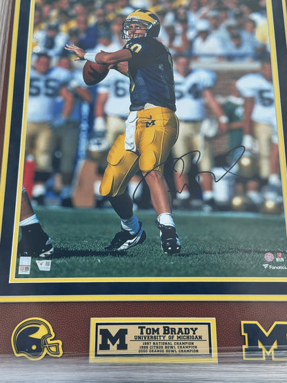 Tom Brady Custom Framed Autographed Photo