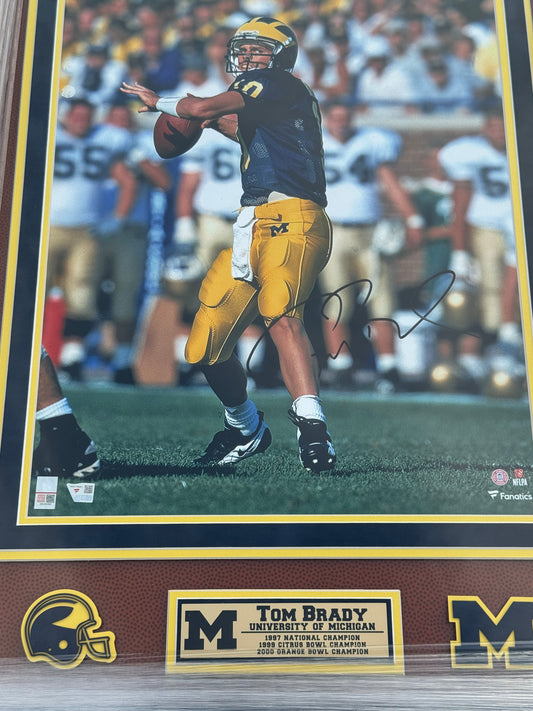 Tom Brady Custom Framed Autographed Photo