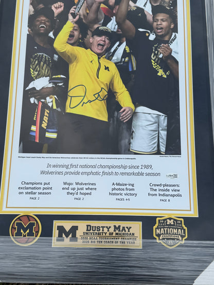 Dusty May Custom Framed Natty Autographed Photo