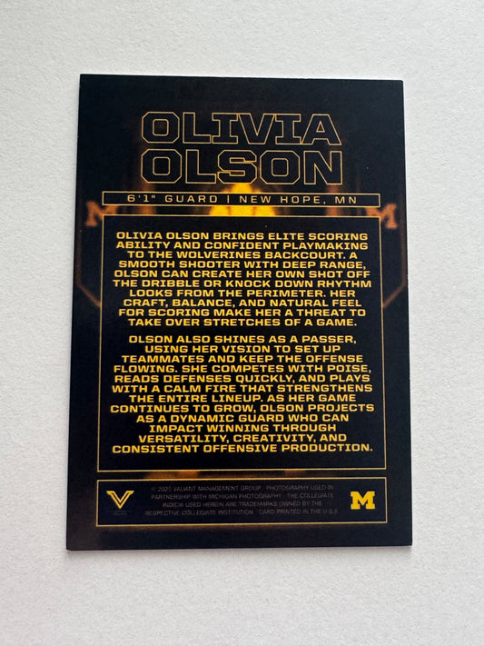 Olivia Olson 'Court Queens'  /100 Valiant Trading Card