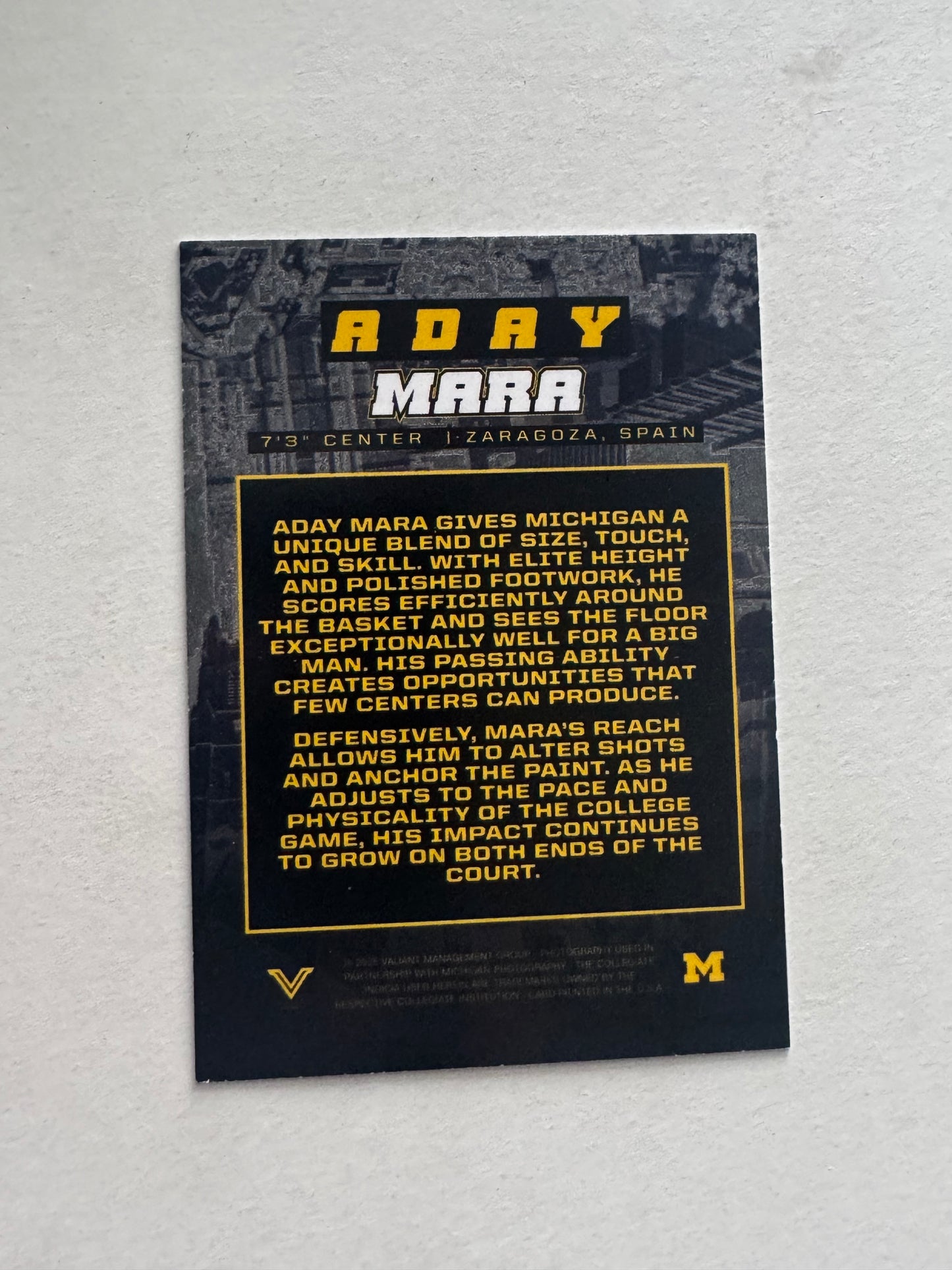 Aday Mara Campus Edition Valiant Trading Card