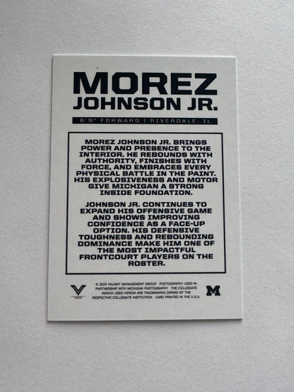 Morez Johnson Jr Valiant Trading Card /50